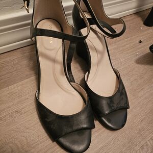 Cole Haan Black Strappy Heels